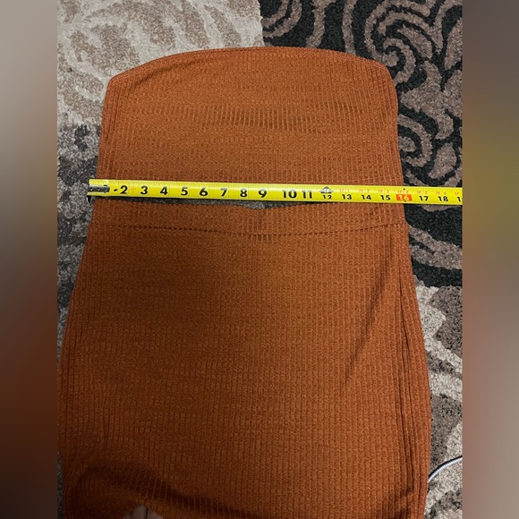 Rust Ribbed Skirt - Picture 7 of 9